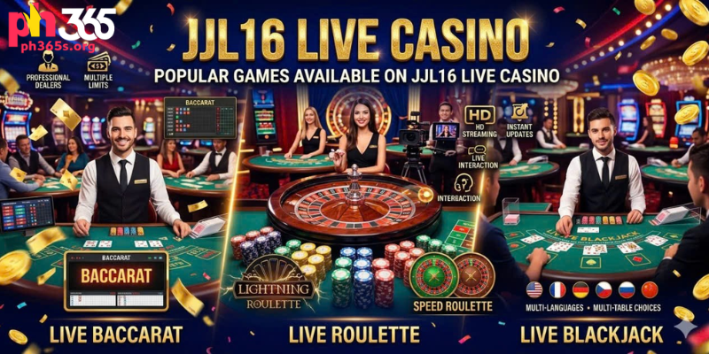Popular Games Available on JL16 Live Casino